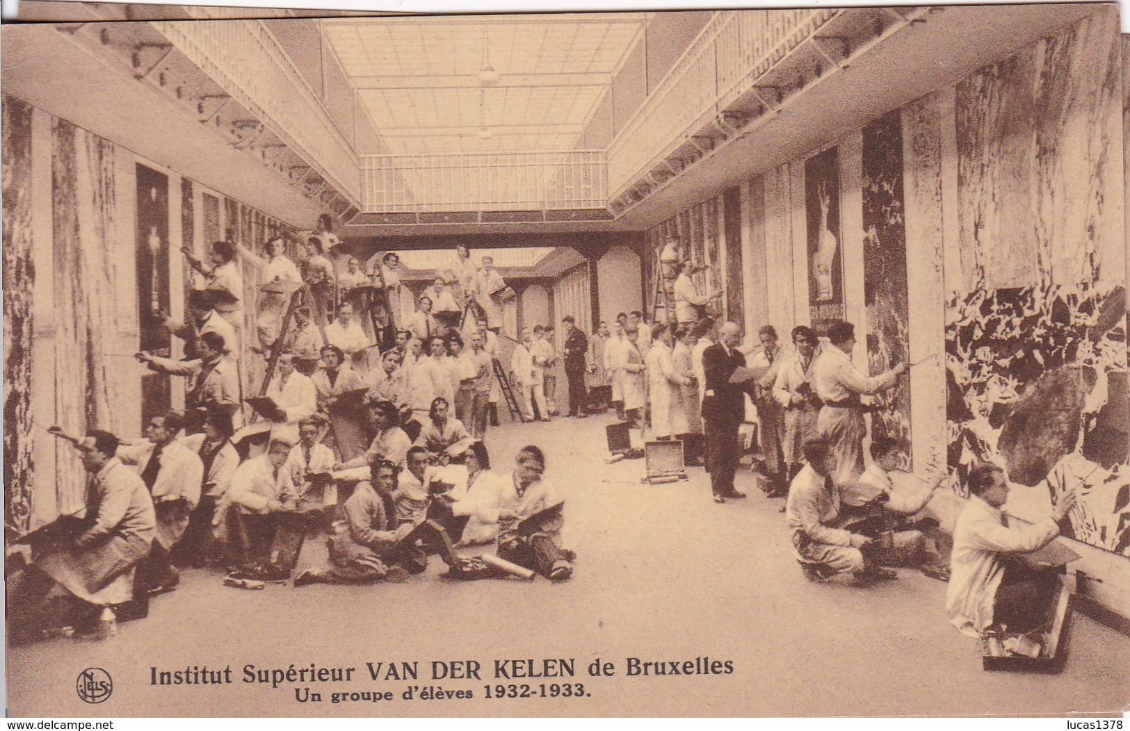 BELGIQUE-CPA BRUXELLES - INSTITUT SUPERIEUR VAN DER KELEN - UN GROUPE D'ELEVES 1932-1933 - Internationale Instellingen