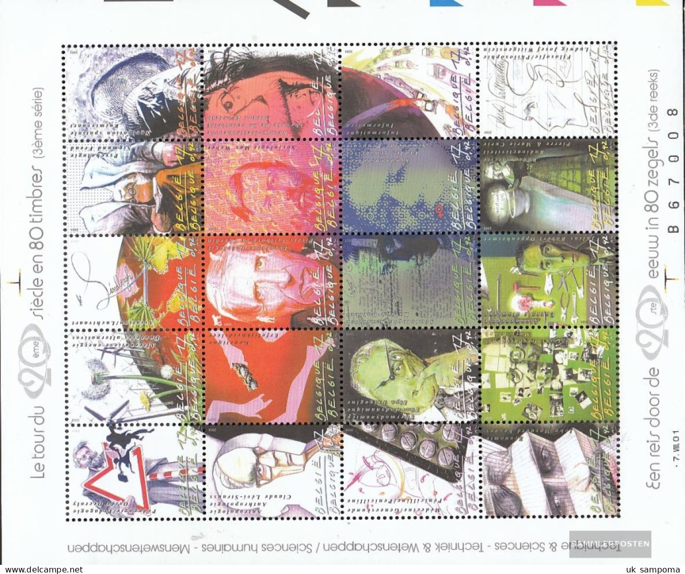 Belgium 3074-3093 Zd-archery (complete Issue) Unmounted Mint / Never Hinged 2001 Zeitenwende - Unused Stamps