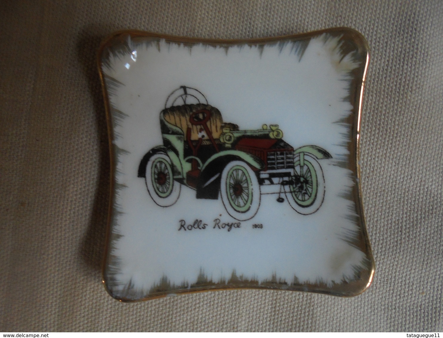 Vintage - Mini Assiette De Collection En Porcelaine "Rolls Royce 1903" - Autres & Non Classés