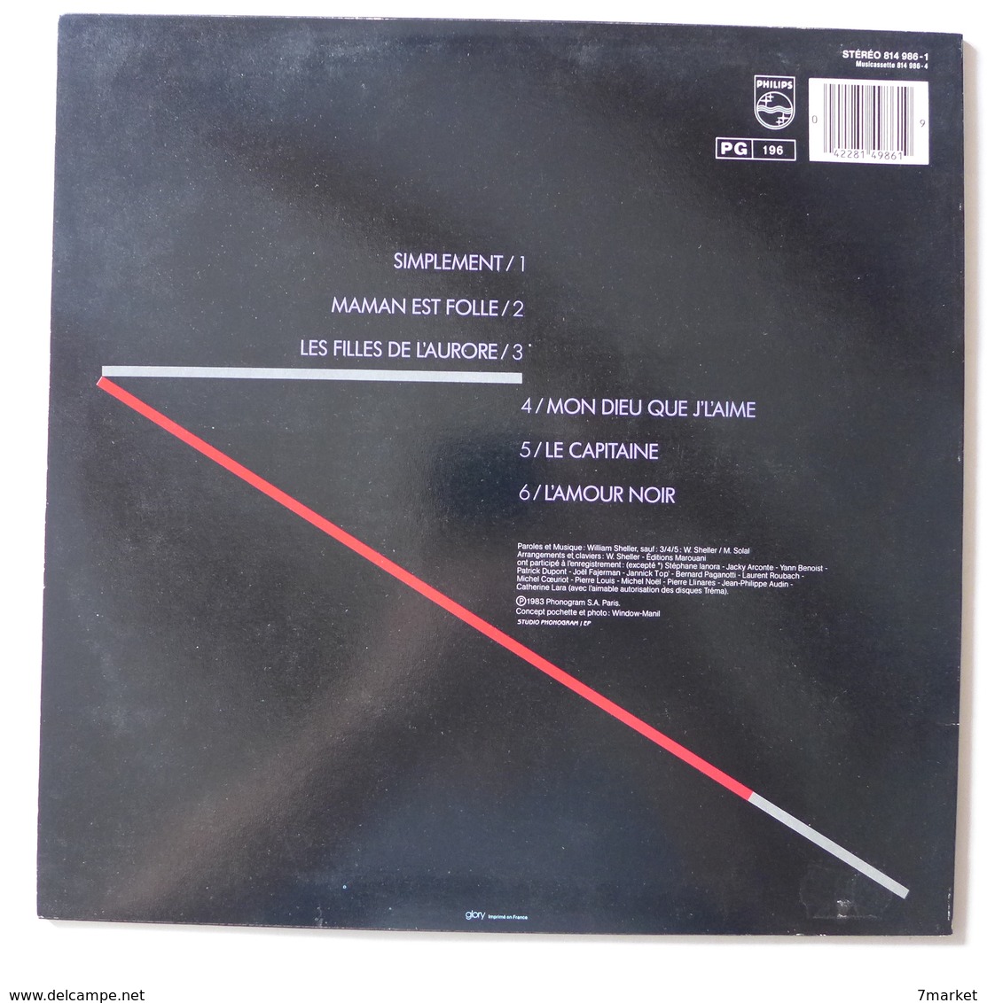 LP/ William Sheller - Simplement / 1983  Philips - Autres - Musique Française