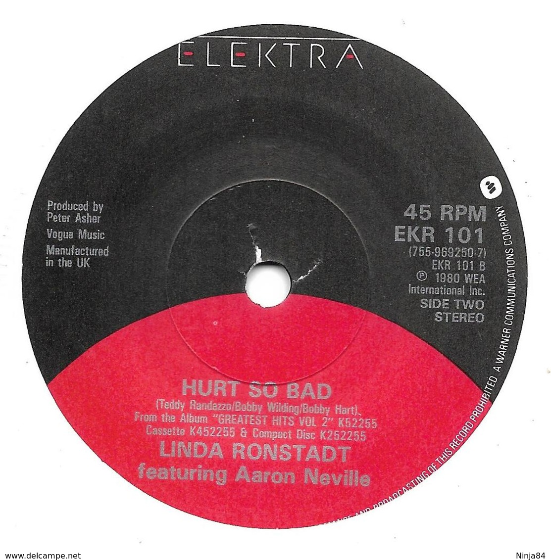 SP 45 RPM (7")   Linda Ronstadt   "  Don't Know Much  "  Angleterre - Rock