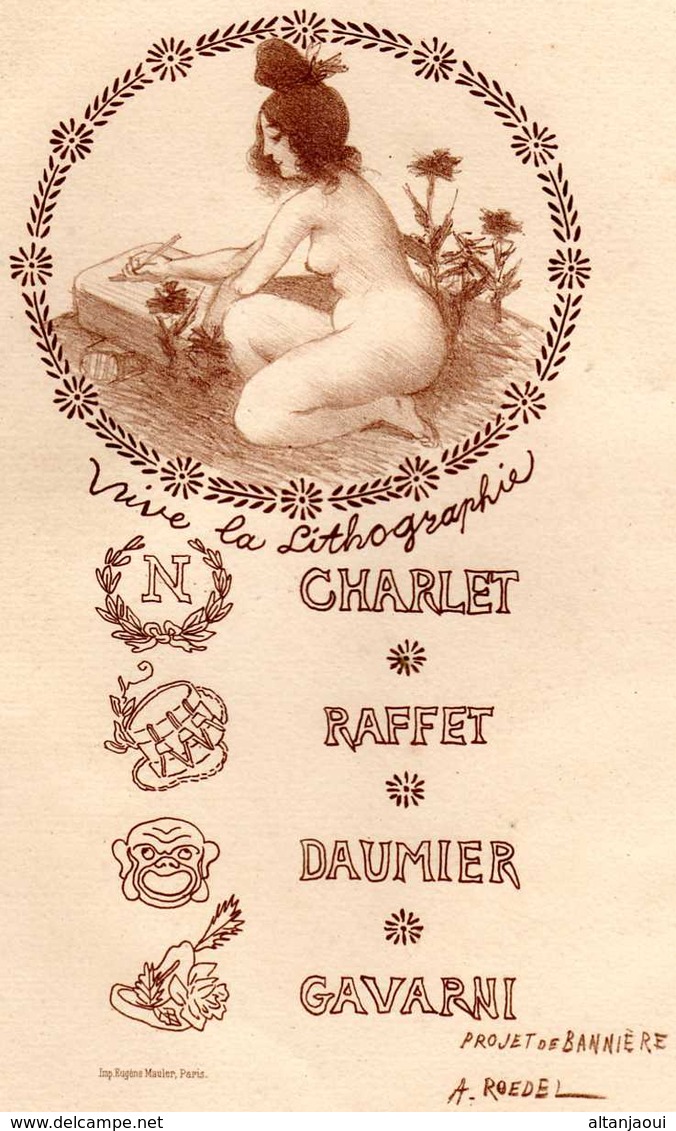 AFFICHE DE A. ROEDEL- D13 - VIVE LA LITHOGRAPHIE. - Affiches