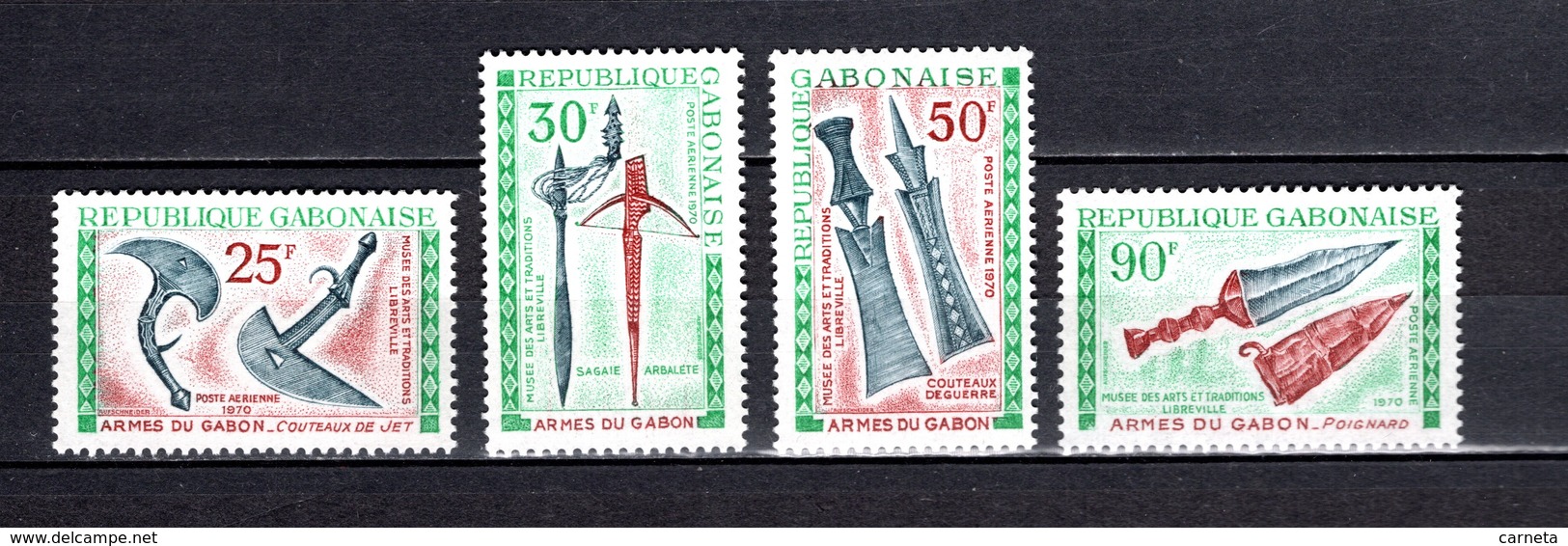 GABON PA N° 98 à 101  NEUFS SANS CHARNIERE COTE 5.00€  ARME - Gabon (1960-...)