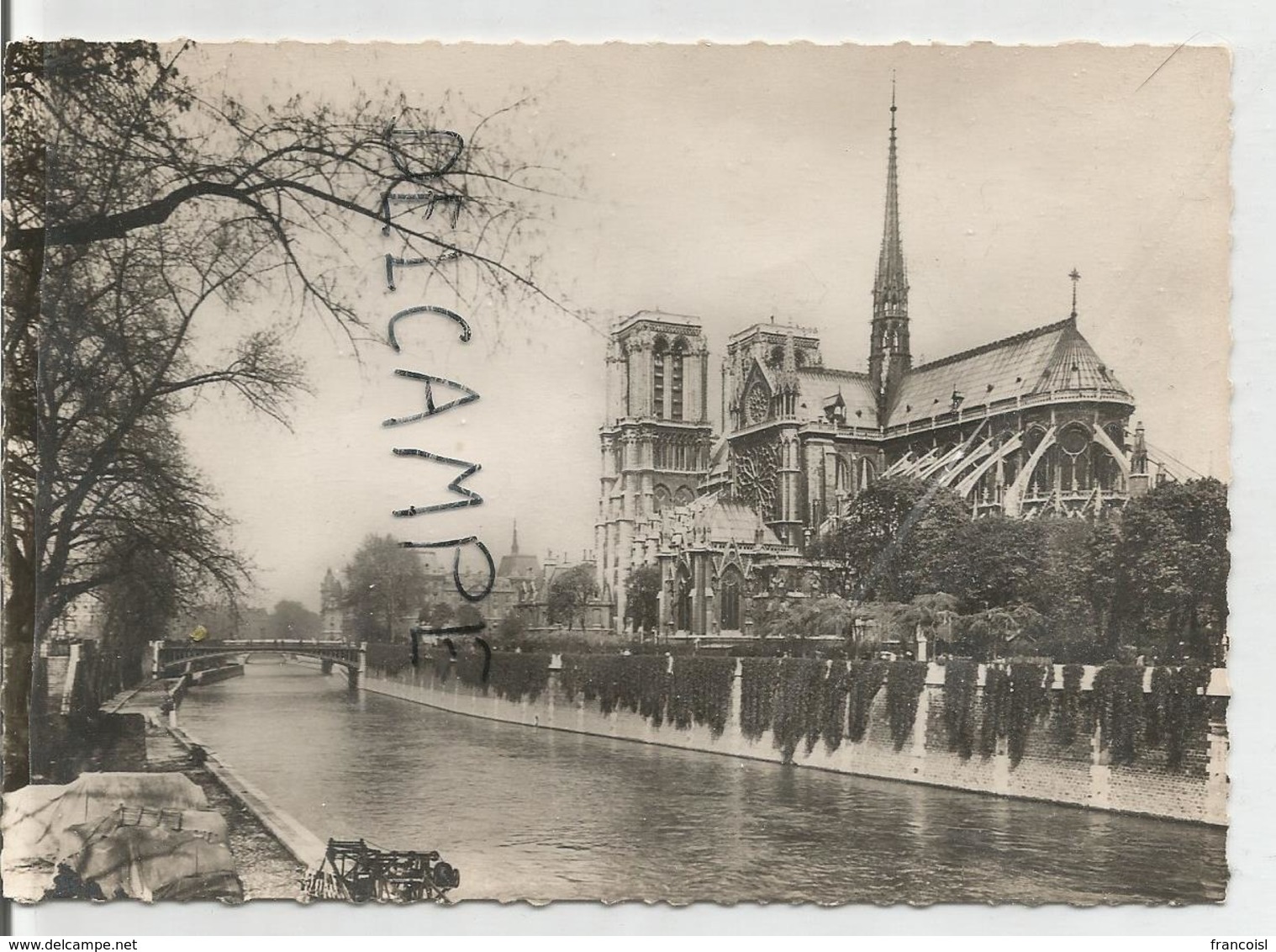 Notre-Dame De Paris. La Cathédrale. Vue Sud-ouest à Partir De La Seine. - Notre-Dame De Paris