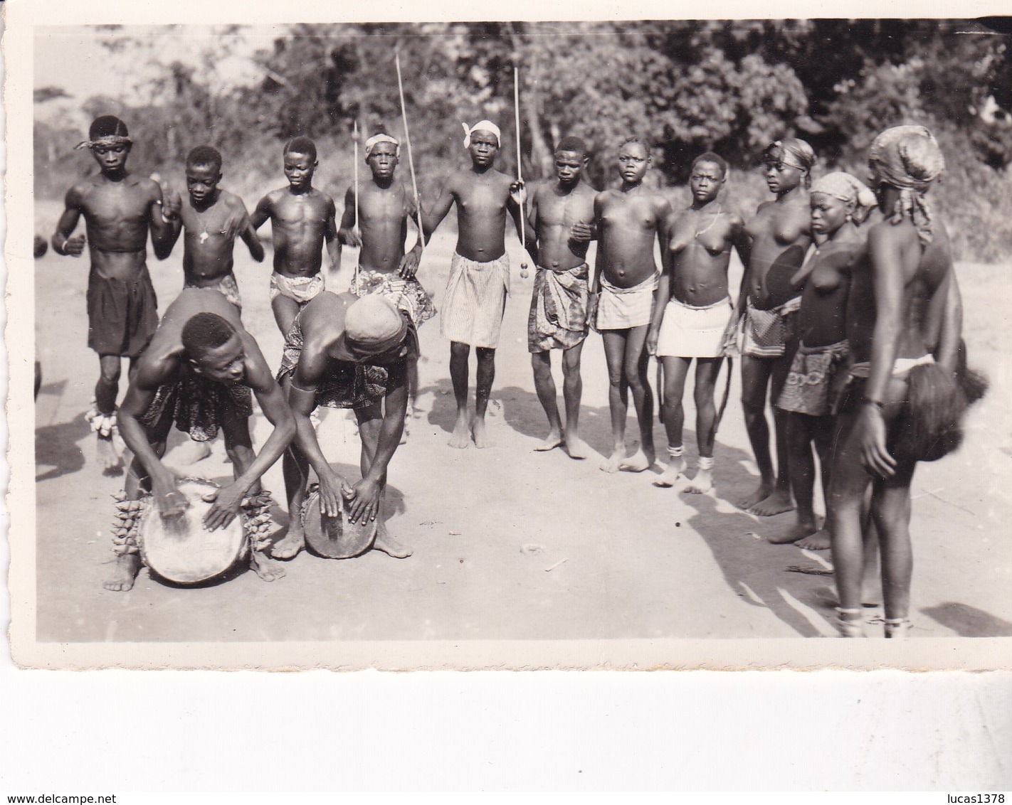 OUBANGUI / DANSES ALI/ JEUNES FILLES SEINS NUS - Congo Belge