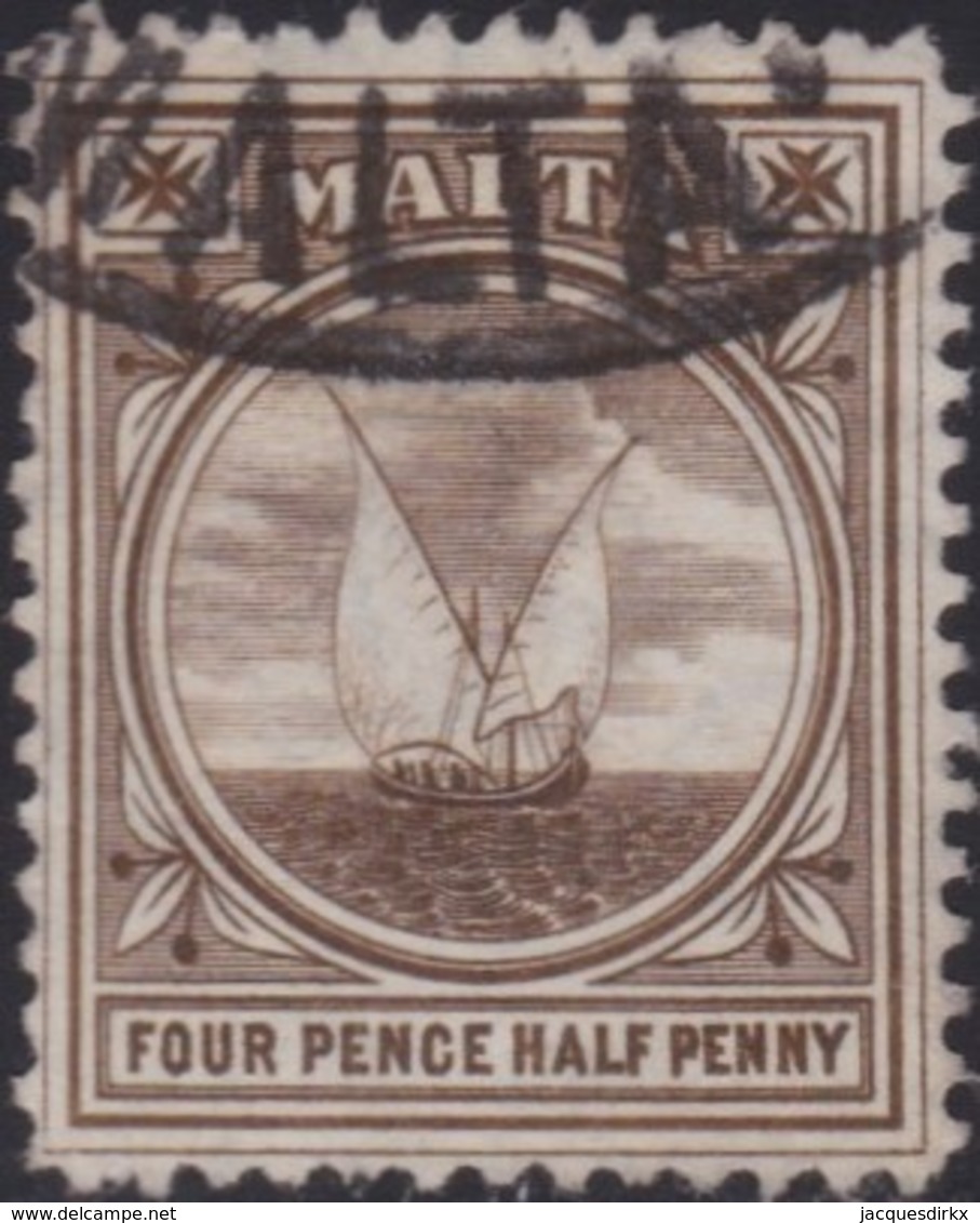 Malta     .   SG  .    57        .    O  .     Cancelled    .   /    .   Gebruikt - Malta (...-1964)