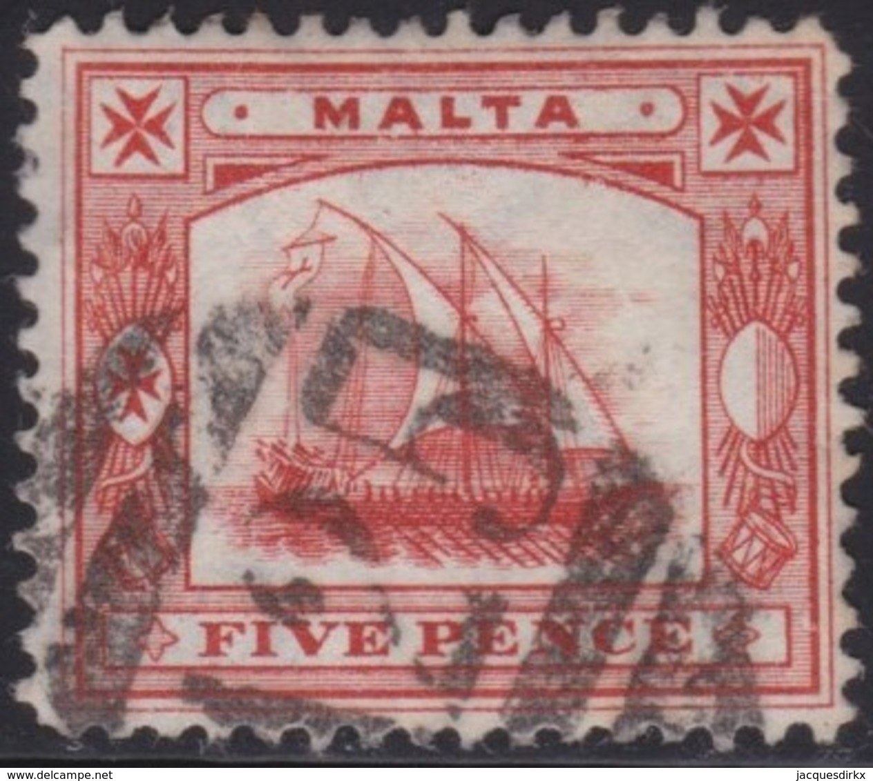 Malta     .   SG  .    59        .    O  .     Cancelled    .   /    .   Gebruikt - Malta (...-1964)