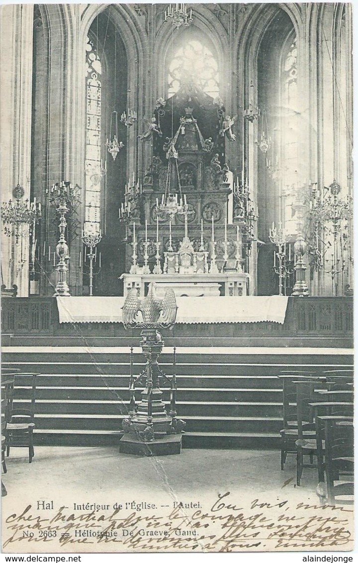 Halle - Hal - Intérieur De L'Eglise - L'Autel - No 2663 Héliotypie De Graeve - 1905 - Halle