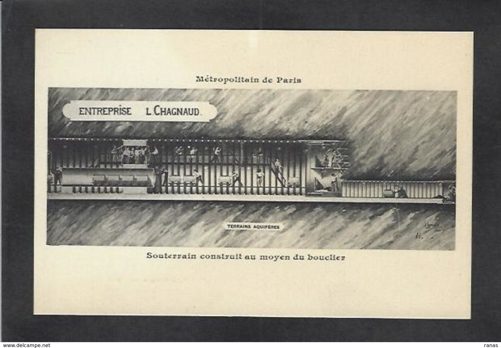 CPA Métro Construction Du Métropolitain Paris Non Circulé - Métro