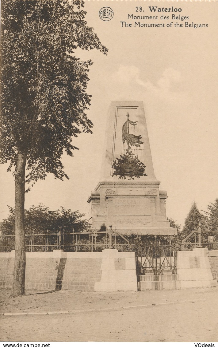 CPA - Belgique - Waterloo - Monument Des Belges - Waterloo