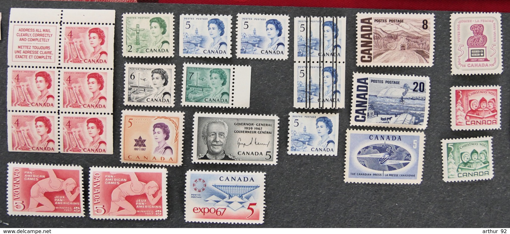 CANADA - 1967 - Lot De Timbres Neufs - Ungebraucht