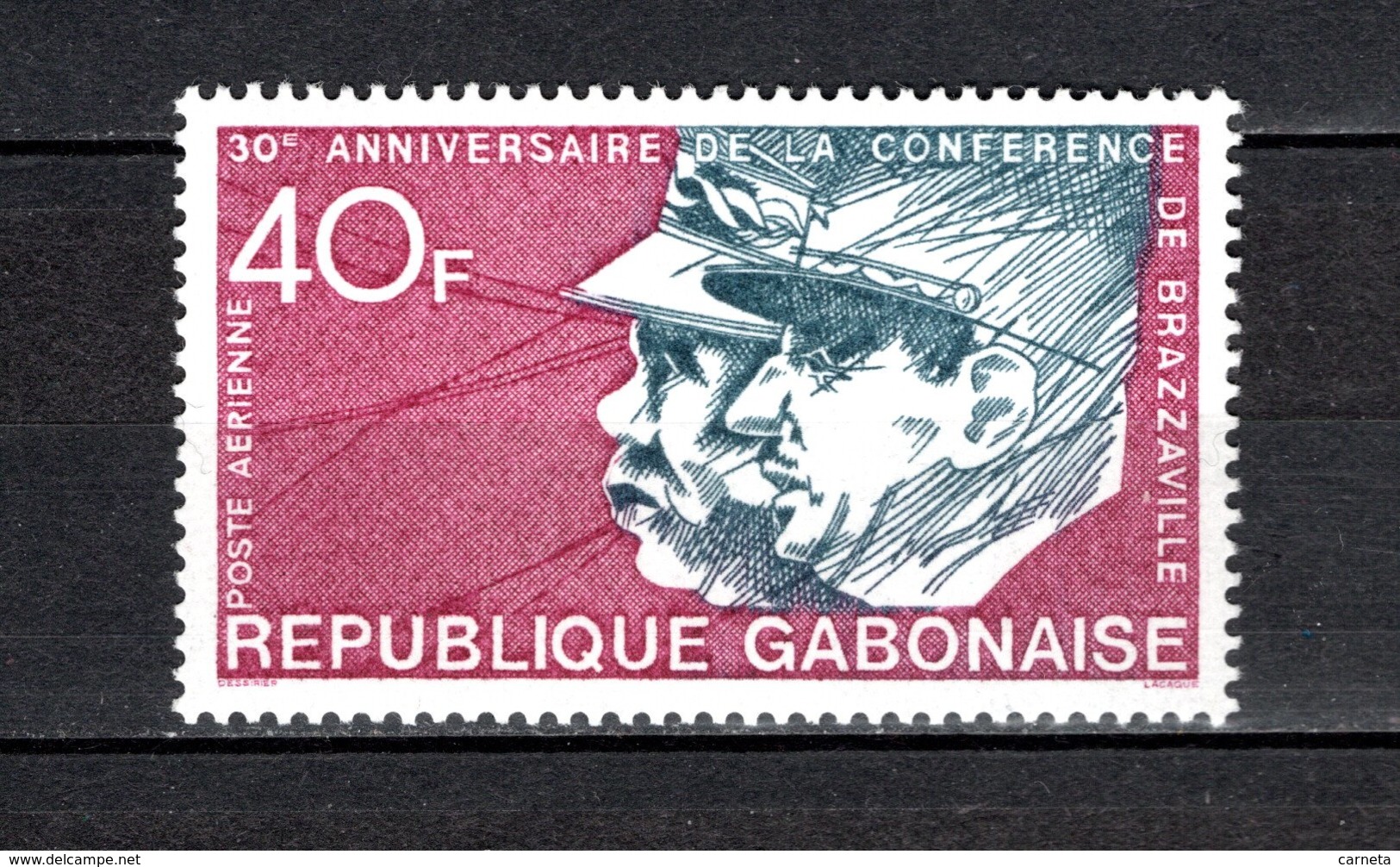 GABON PA N° 145  NEUF SANS CHARNIERE COTE  2.50€  CONFERENCE DE BRAZZAVILLE - Gabon (1960-...)