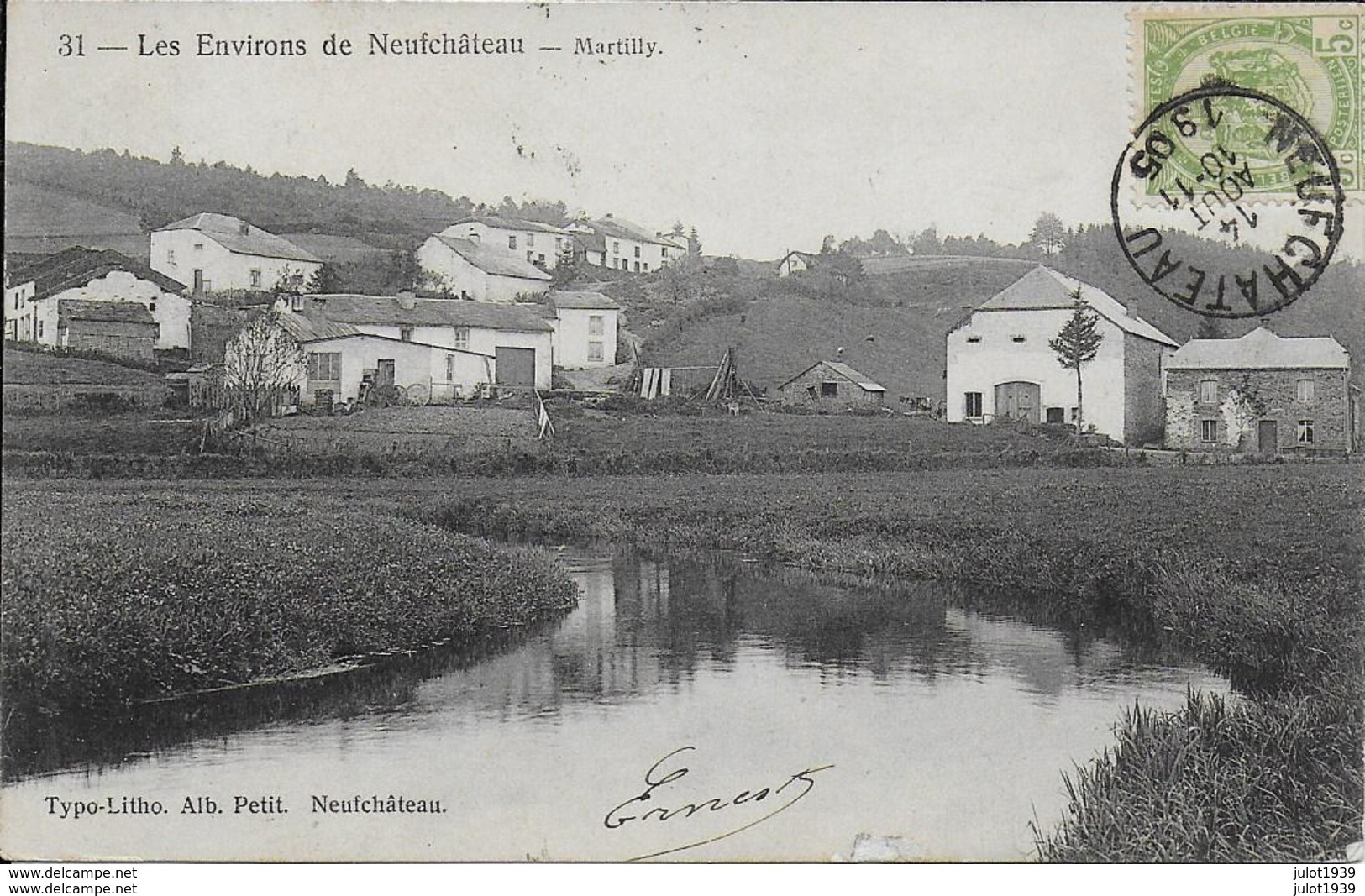MARTILLY ..-- Le Village . La Vierre . 1905 De NEUFCHATEAU Vers PARIS . Voir Verso . - Herbeumont