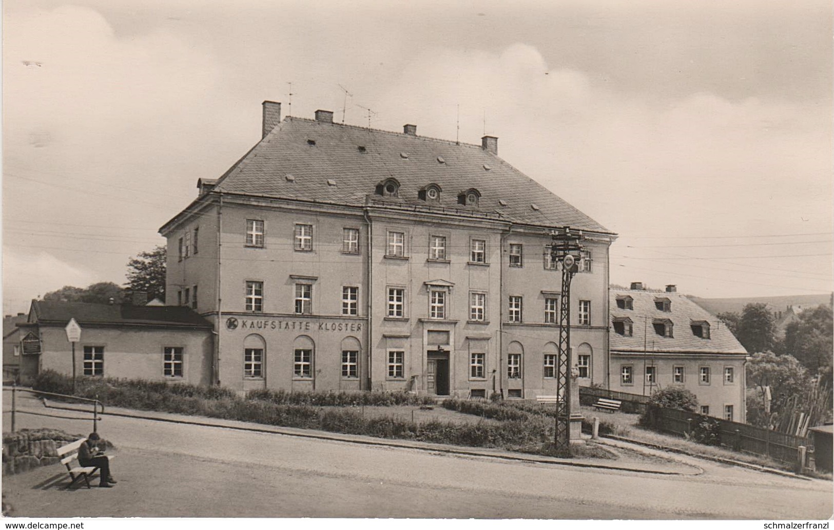 AK Grünhain Konsum Kaufstätte Kloster Beierfeld Aue Schwarzenberg Lauter Bernsbach Elterlein Schwarzbach Erzgebirge DDR - Gruenhain