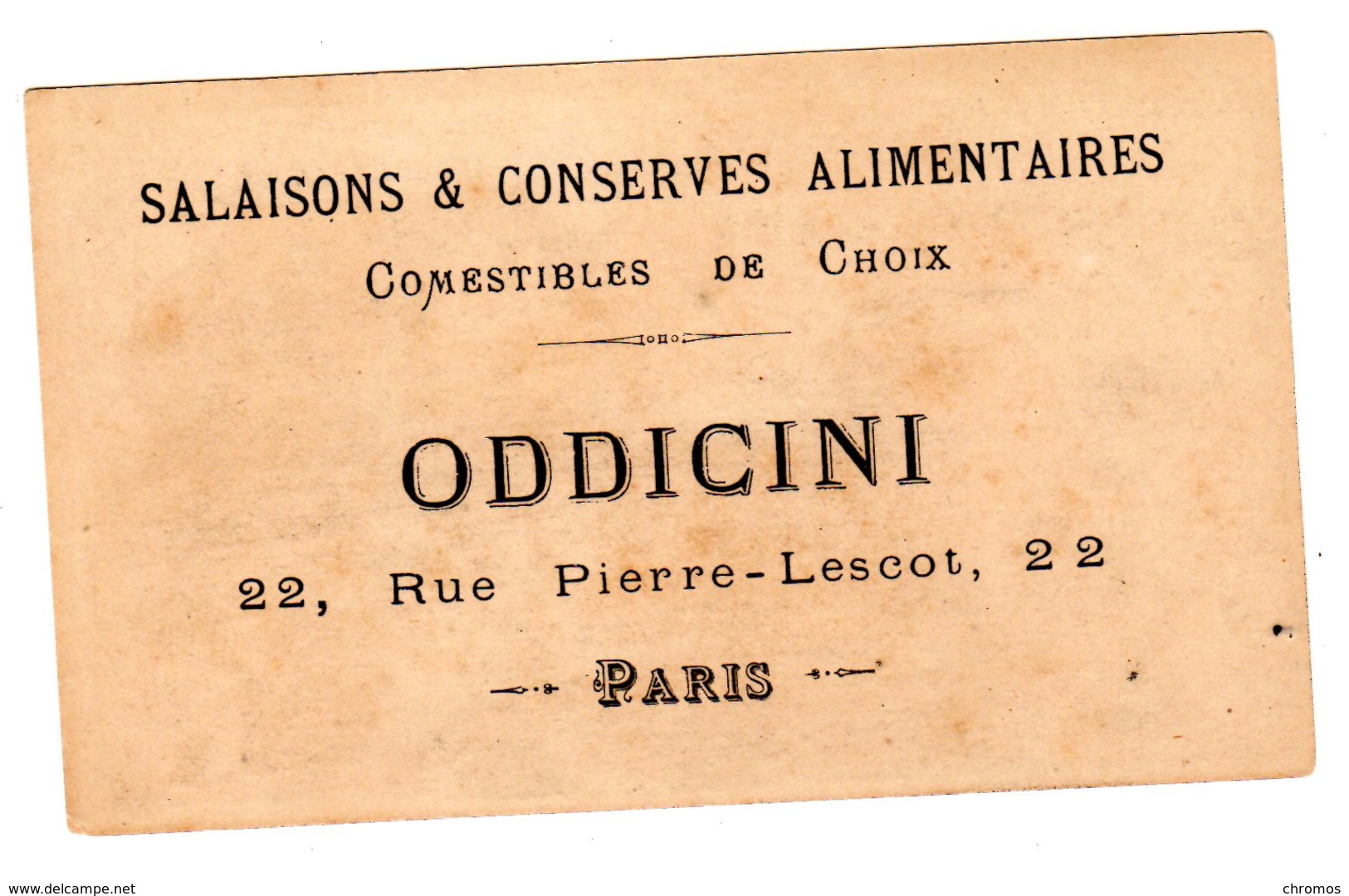 Chromo Thèmes: Cochon, Jambon, Ham, Conserves Alimentaires, Counselman, Oddicini - Autres & Non Classés