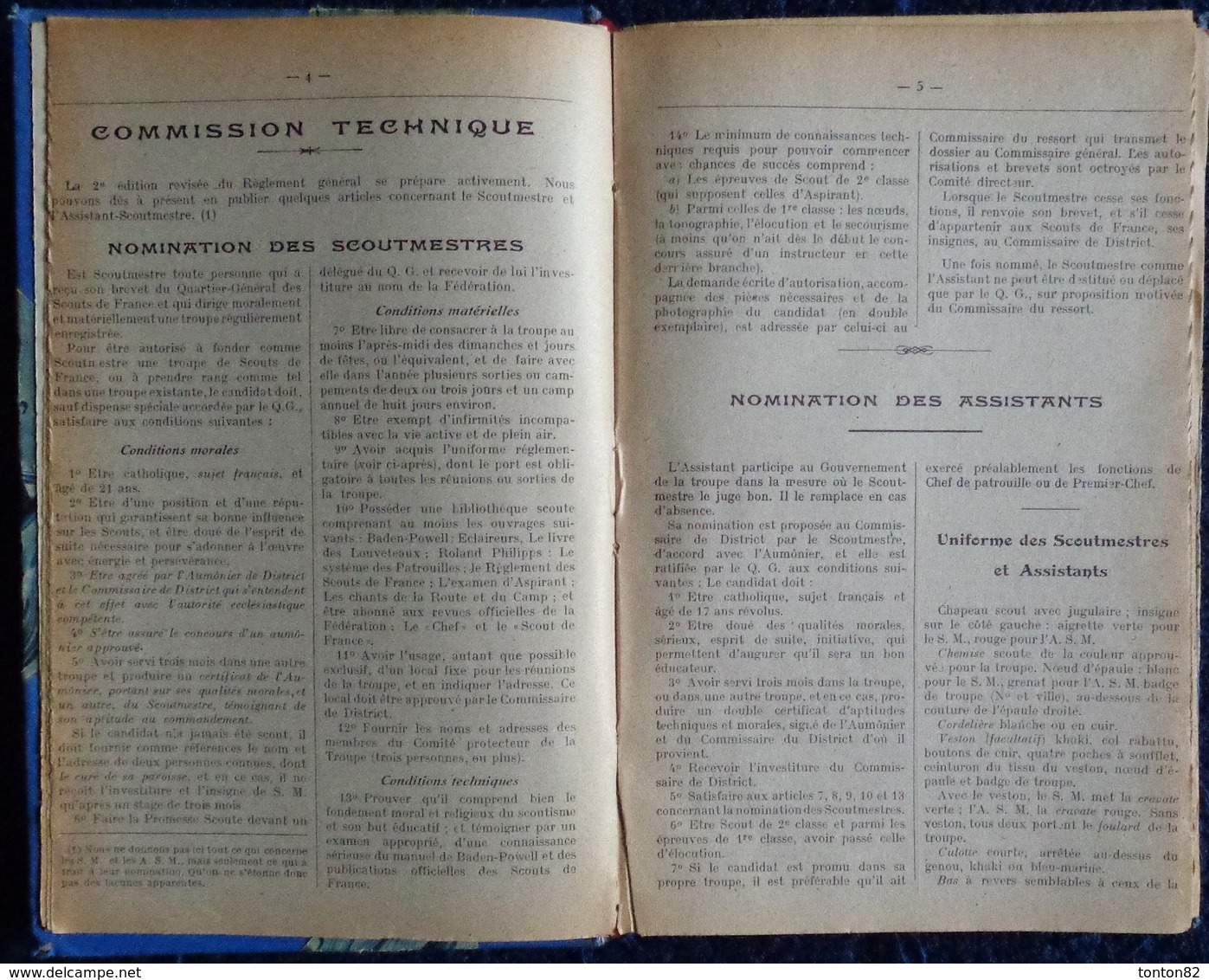 LE CHEF - Revue du Scoutisme Français - ( Recueil 1922 / 1923 ) .