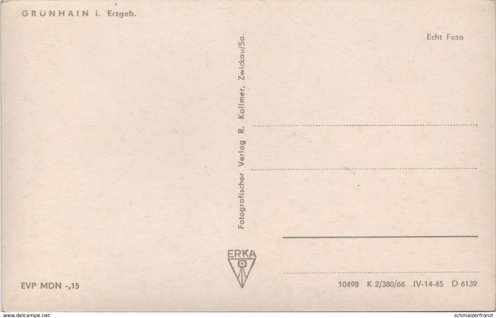 AK Grünhain A Beierfeld Aue Schwarzenberg Lauter Bernsbach Elterlein Waschleithe Schwarzbach Langenberg Erzgebirge DDR - Gruenhain