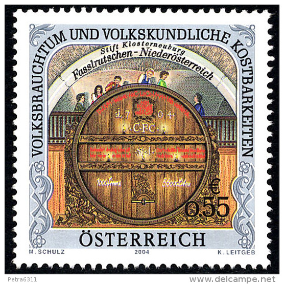 AUSTRIA ÖSTERREICH 2004 Volksbrauchtum Und Volkskundliche Kostbarkeiten: Fasslrutschen  MNH / ** / POSTFRISCH - Ungebraucht