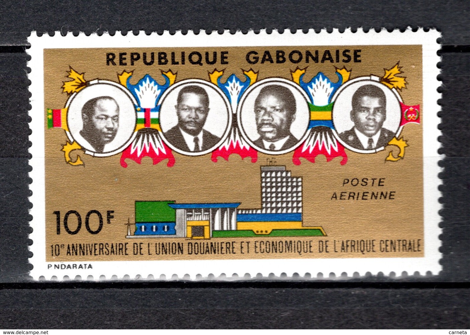 GABON PA N° 156  NEUF SANS CHARNIERE COTE  1.50€  UNION DOUANIERE - Gabon (1960-...)