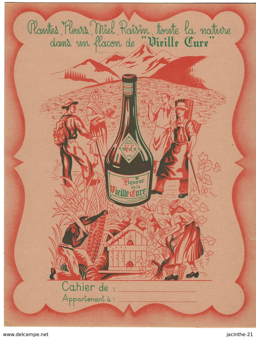 Protège-cahier Liqueur De La Vieille Cure CORDIAL MEDOC / G.A. Jourde à Cenon Près Bordeaux / Bouteille Alcool - Protège-cahiers