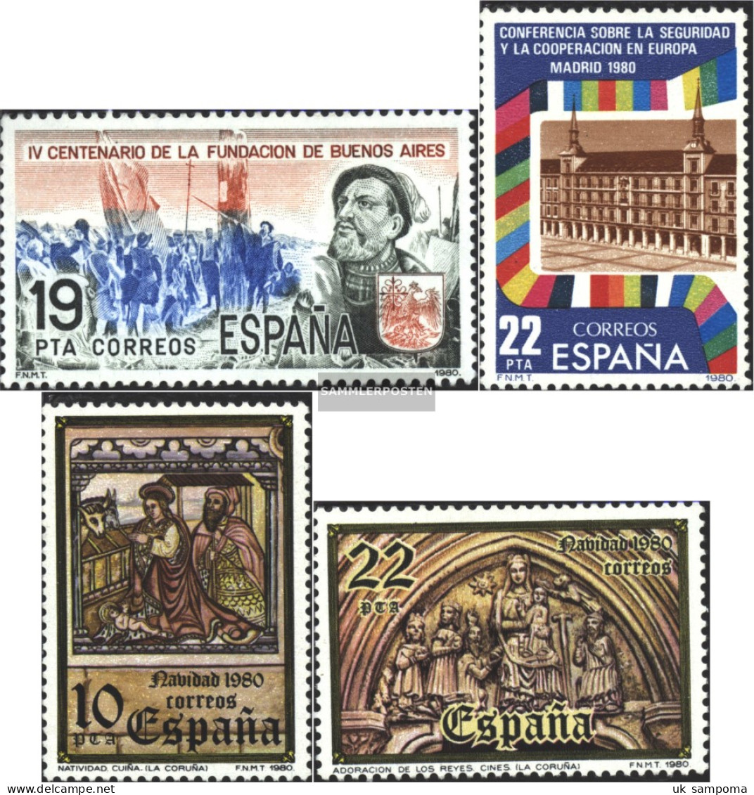 Spain 2475,2482,2483-2484 (complete Issue) Unmounted Mint / Never Hinged 1980 Buenos Aires, CSCE, Christmas - Unused Stamps