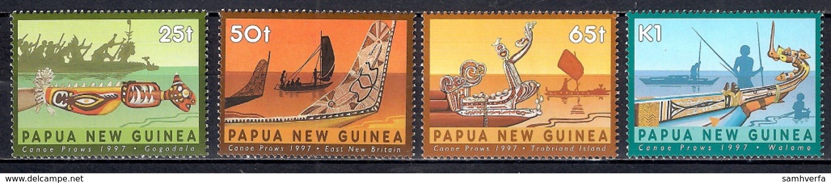 Papua New Guinea 1997 - Ships - Canoe Prows    Mint - Papúa Nueva Guinea