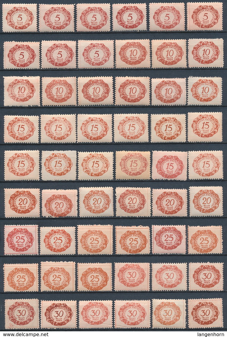 Liechtenstein Portomarken 1-9 ** ~ Michel 50,- € - Portomarken