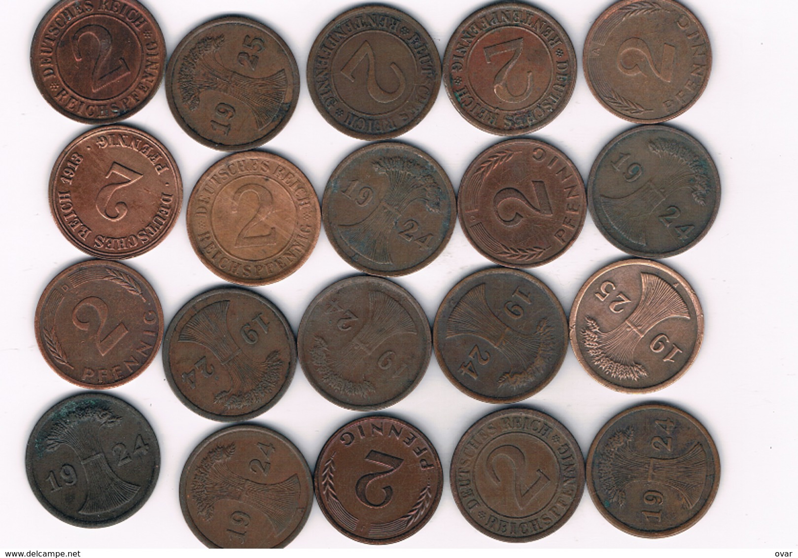 LOT  2 PFENNIG DUITSLAND /3412/ - Collections