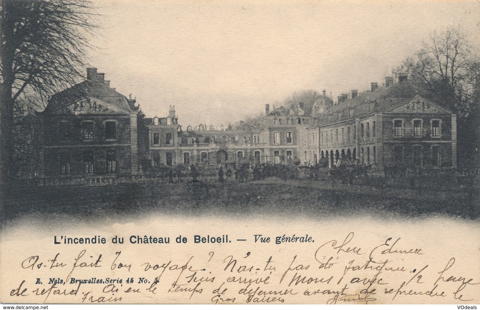 CPA - Belgique -  Beloeil - L'incendie Du Château - Vue Générale - Beloeil