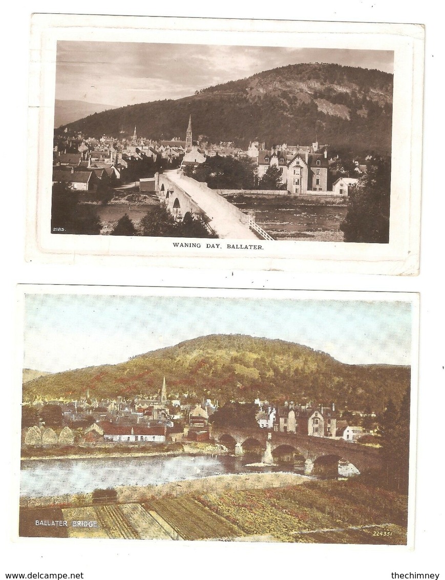 TWO POSTCARDS OF BALLATER ABERDEENSHIRE SCOTLAND - Aberdeenshire