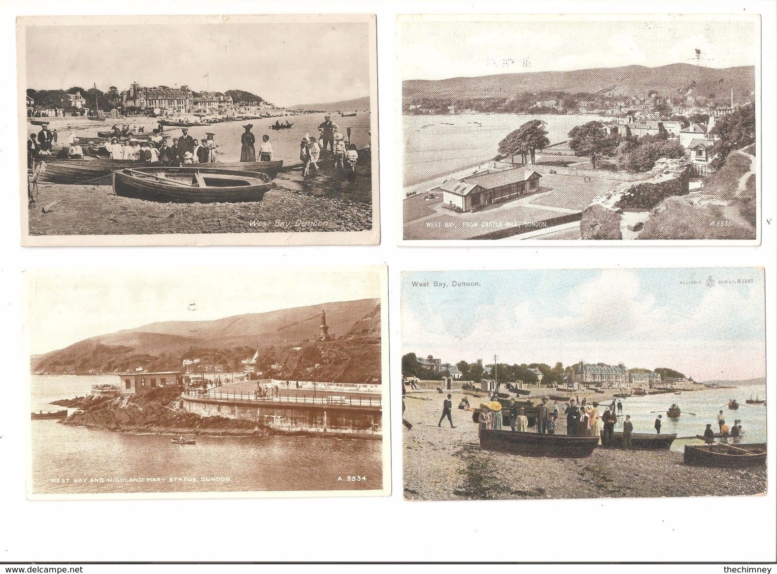 FOUR WEST BAY DUNOON ARGYLLSHIRE SCOTLAND  POSTCARDS - Argyllshire