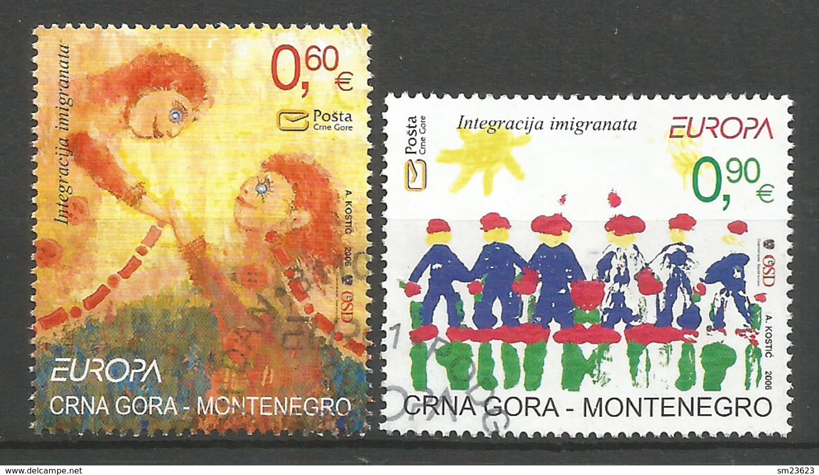 Montenegro  2006  Mi.Nr. 125 / 126 , EUROPA CEPT  Integration - Gestempelt / Fine Used / (o) - 2006