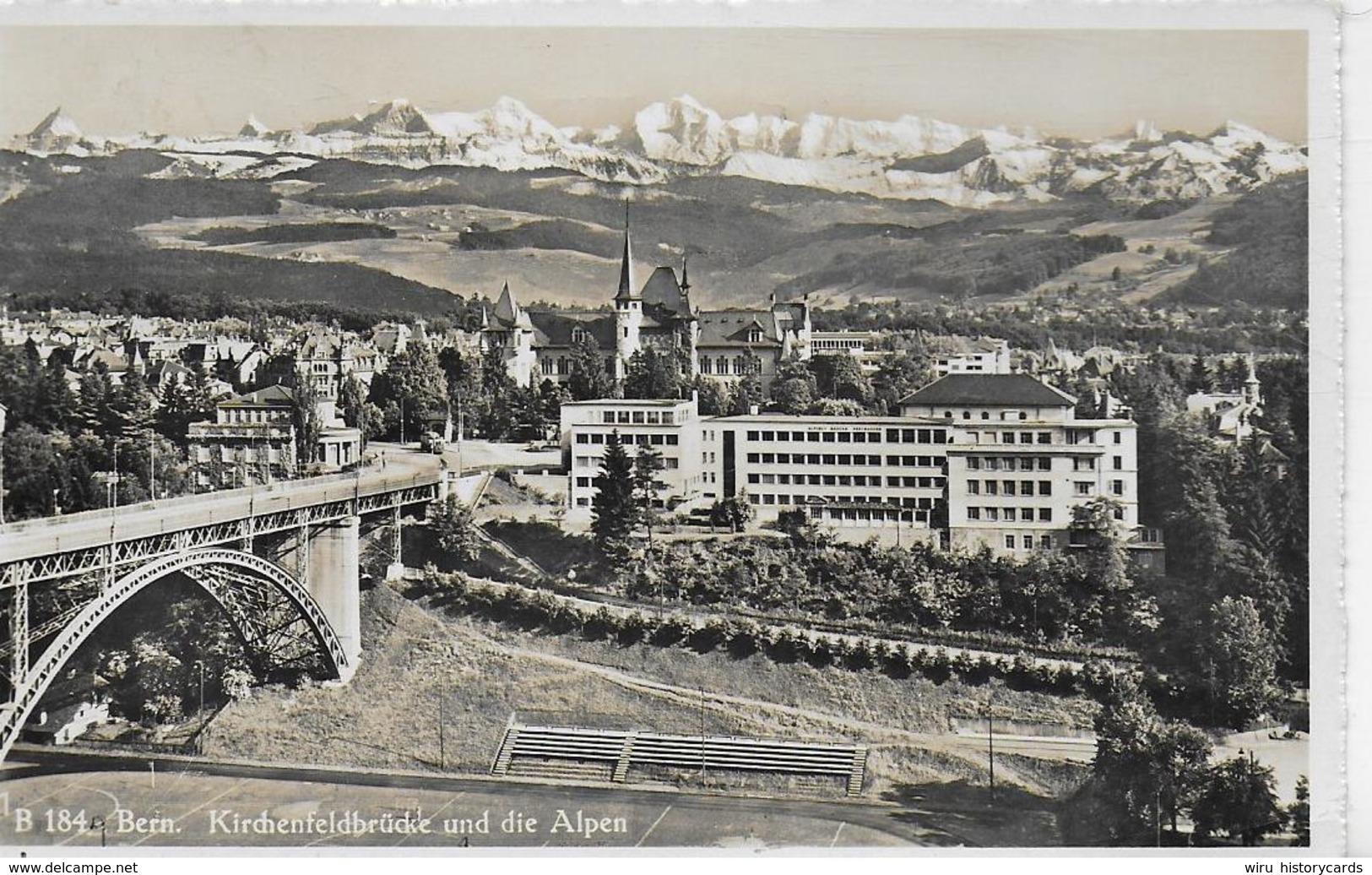 AK 0217  Bern - Kirchenfeldbrücke Und Die Alpen / Verlag Schönbühl Um 1948 - Bern