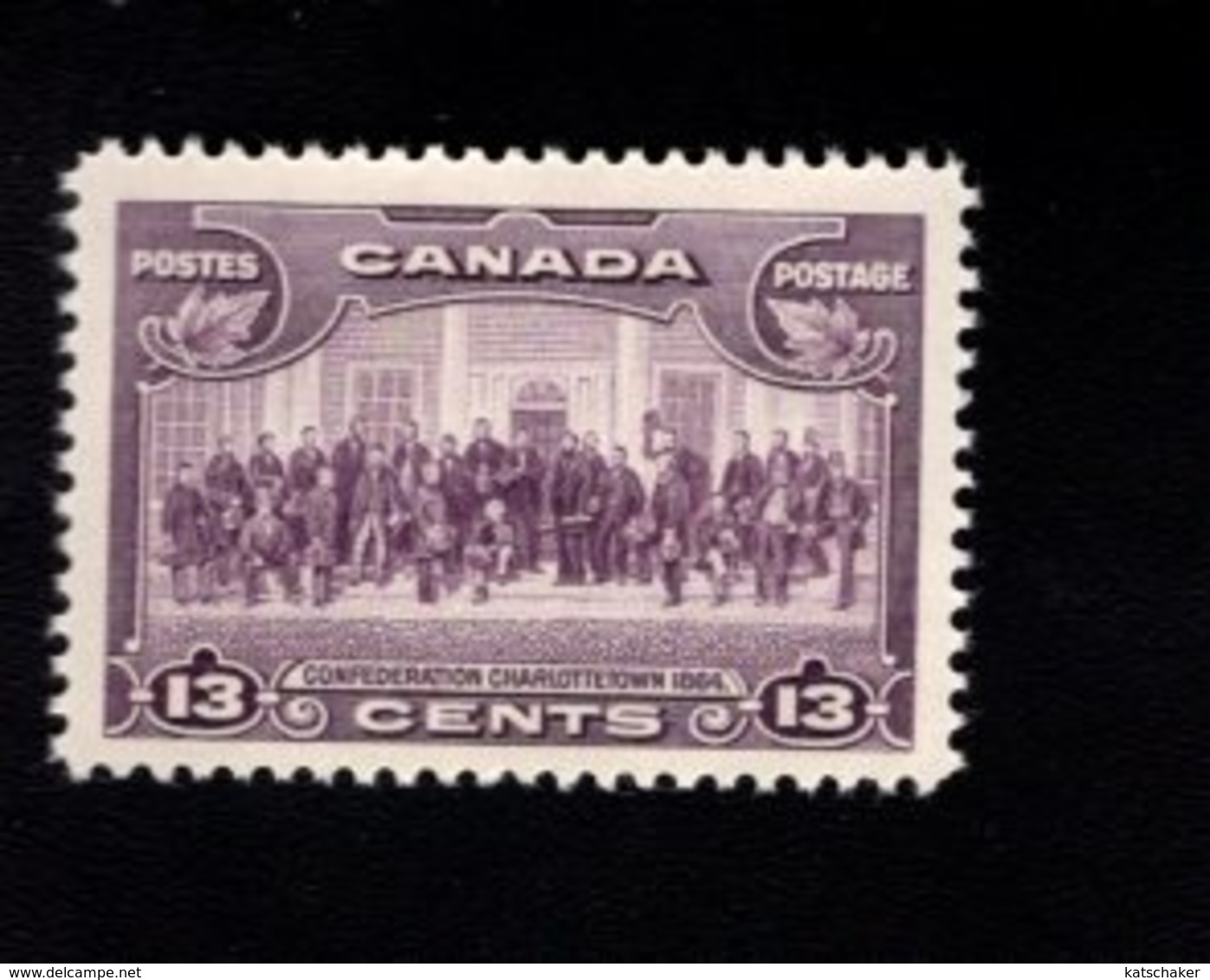 751934561 1934 MET SCHARNIER  MINT  HINGED MIT FALZ SCOTT 224 CONFEDERATION CONFERENCE AT CHARLOTTETOWN 1864 - Unused Stamps