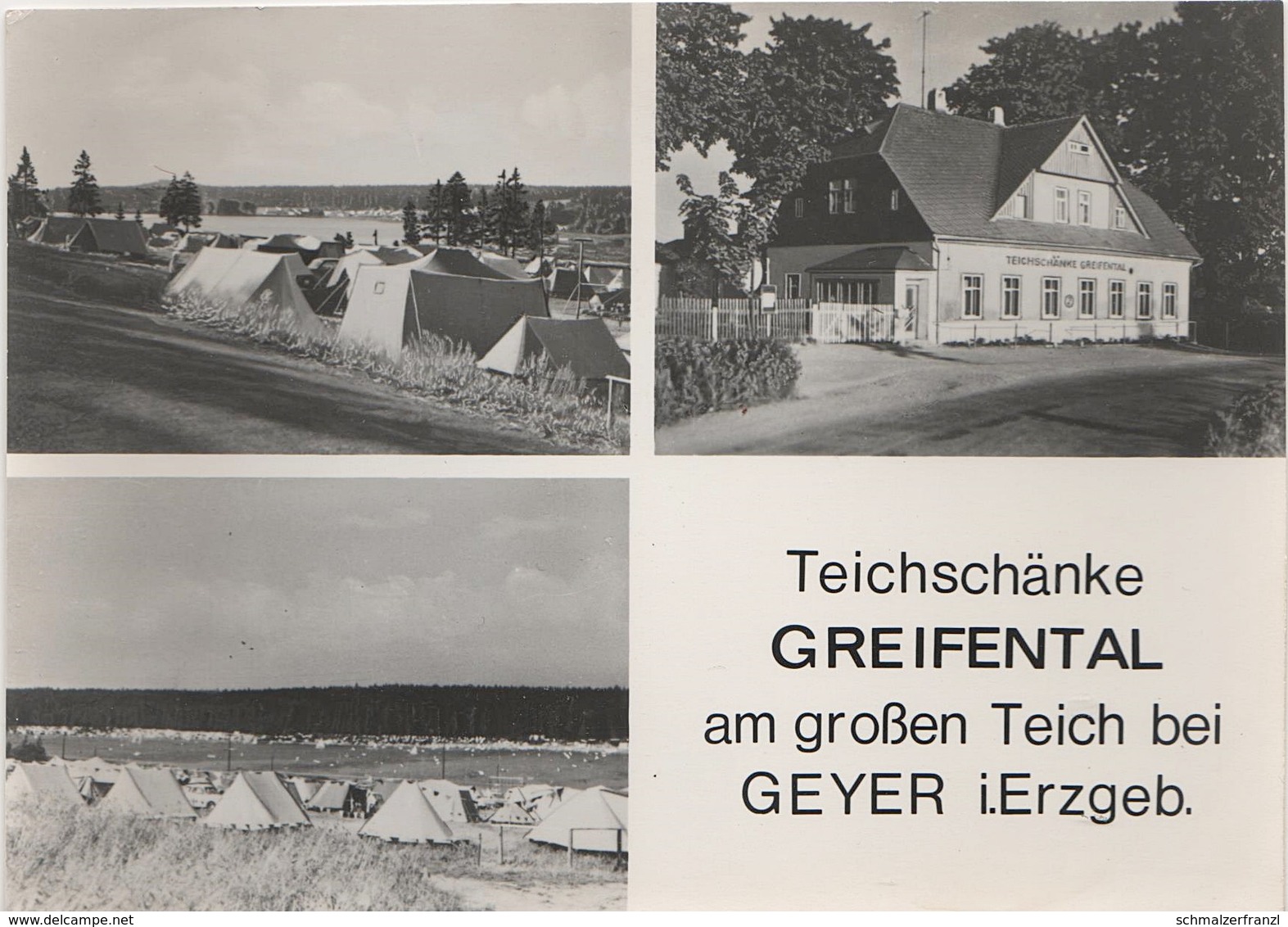 AK Geyer Gasthof Teichschänke Greifental Großer Teich Campingplatz Greifensteine A Thum Jahnsbach Erzgebirge DDR - Geyer