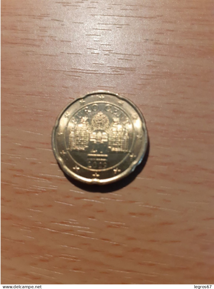 PIECE DE 20 CT D'EURO AUTRICHE 2016 - Autriche