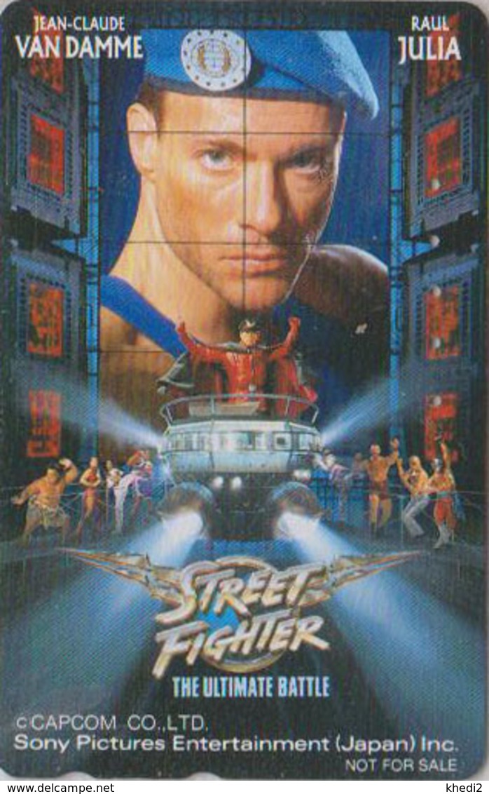 Télécarte Japon / 110-011 - CINEMA Film - JEAN CLAUDE VAN DAMME - STREET FIGHTER - Movie Japan Phonecard - 11235 - Cinéma