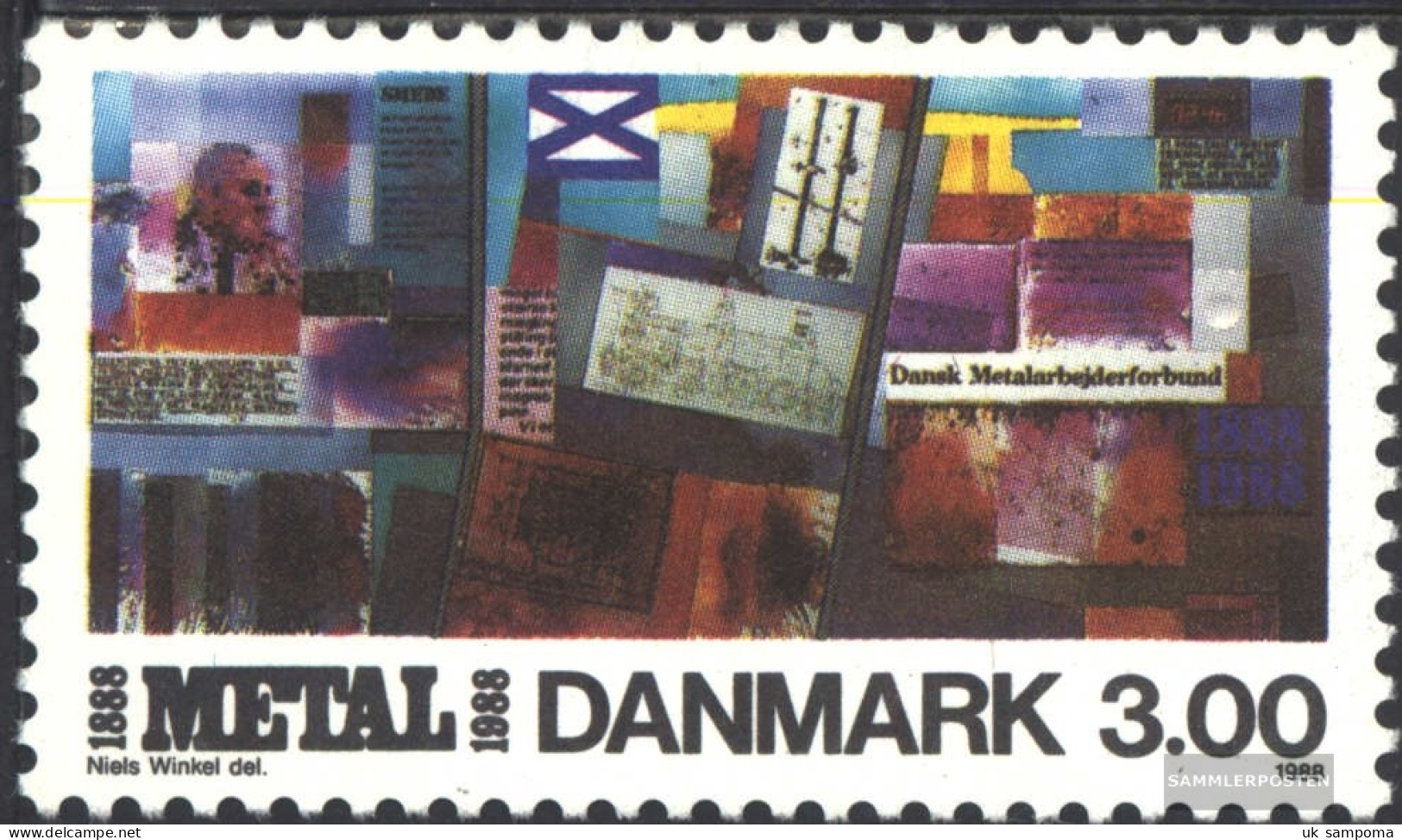 Denmark 926 (complete Issue) Unmounted Mint / Never Hinged 1988 Metal Workers-Union - Nuovi