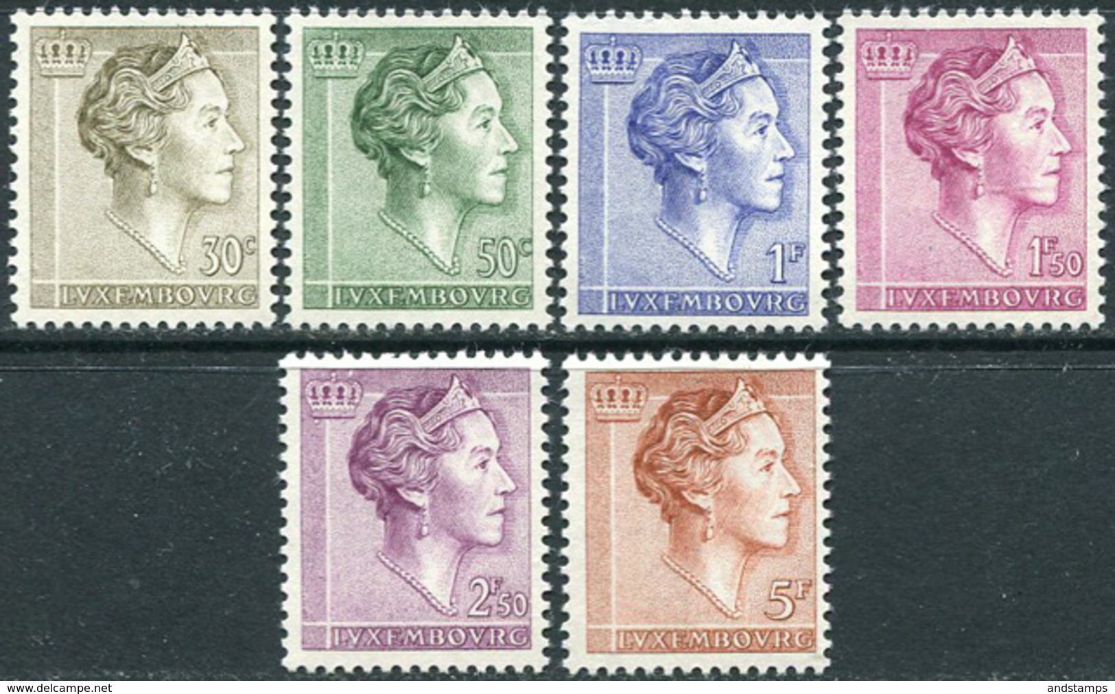 Luxembourg 1960. Michel #623/28 MNH/Luxe. Grand Duchess Charlotte (B03) - Unused Stamps