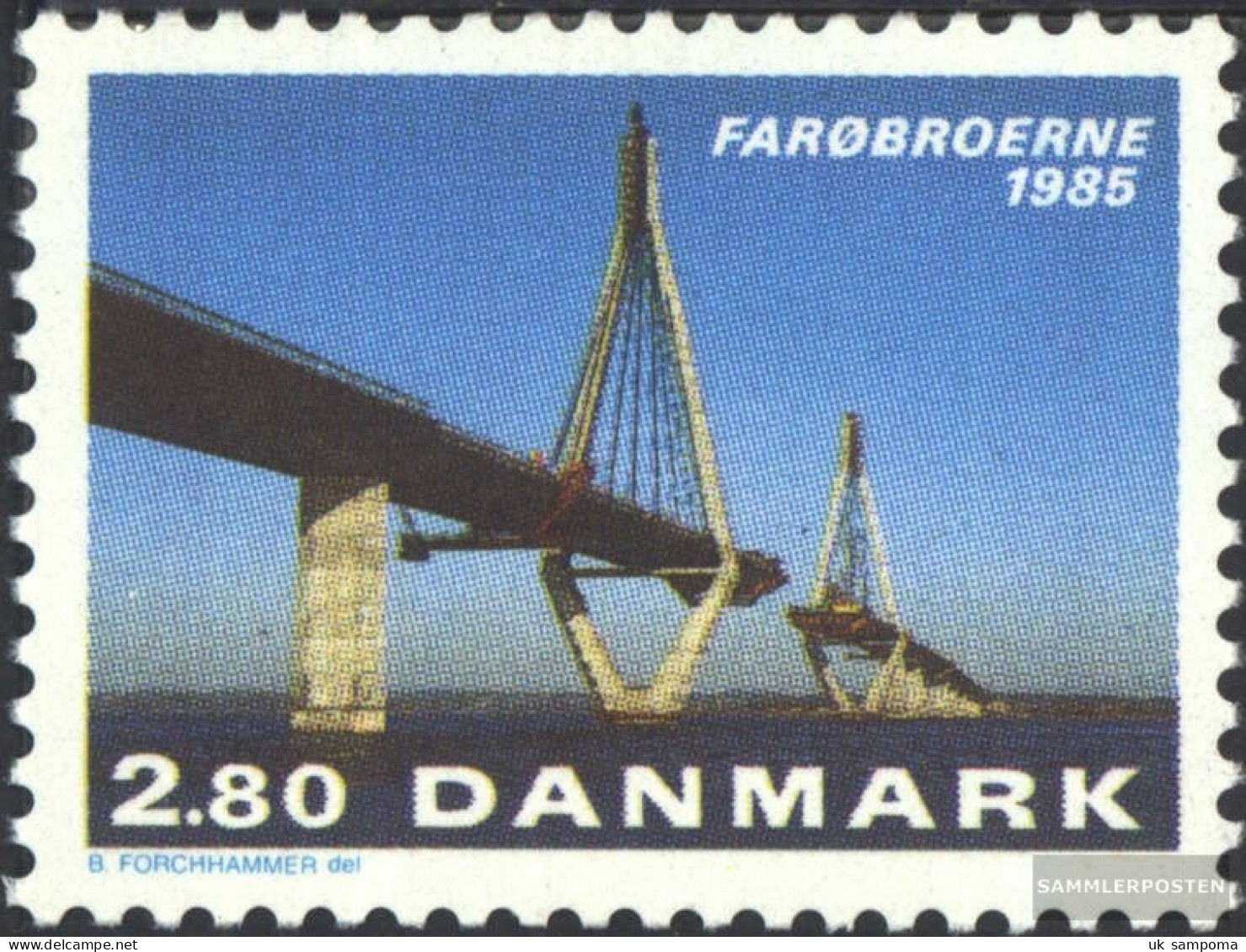 Denmark 839 (complete Issue) Unmounted Mint / Never Hinged 1985 Opening The Faroe-Bridge - Unused Stamps