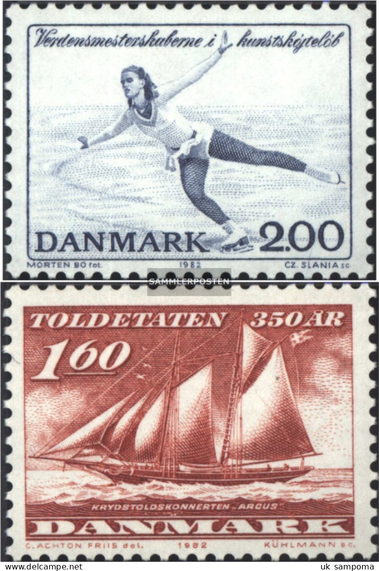 Denmark 747,748 (complete Issue) Unmounted Mint / Never Hinged 1982 Figure Skating, Customs - Unused Stamps