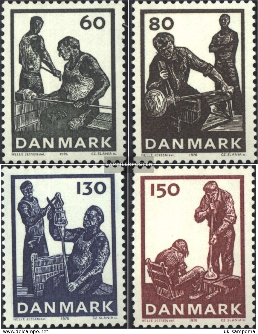 Denmark 631-634 (complete Issue) Unmounted Mint / Never Hinged 1976 Glassmaking - Unused Stamps