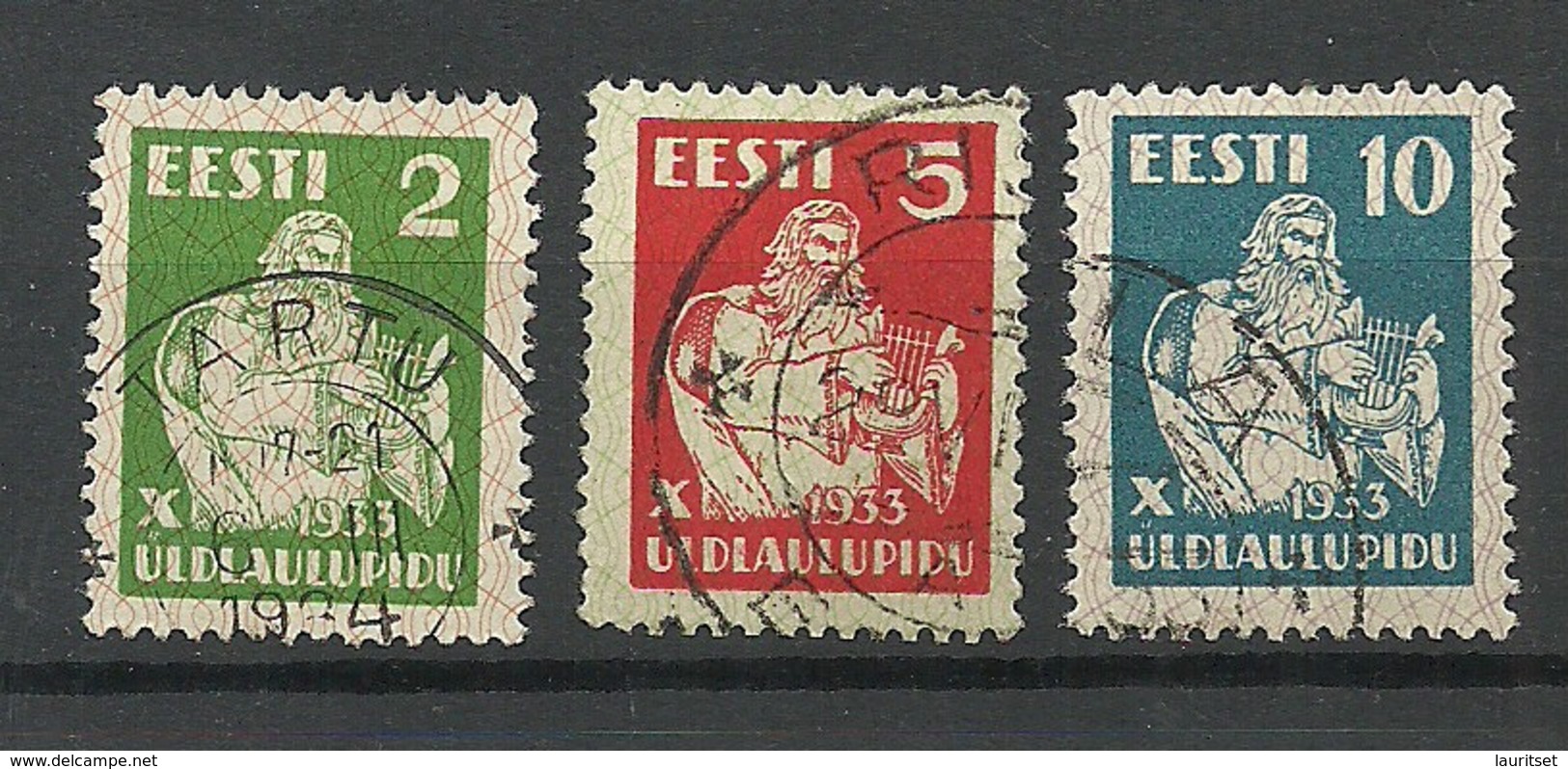 ESTLAND Estonia 1933 Michel 99 - 101 O - Estonie