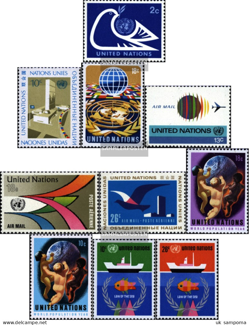 UN - New York 269-271,272-274,275-276, 277,278 (complete Issue) Unmounted Mint / Never Hinged 1974 AirmAil, PopulAtion, - Nuevos