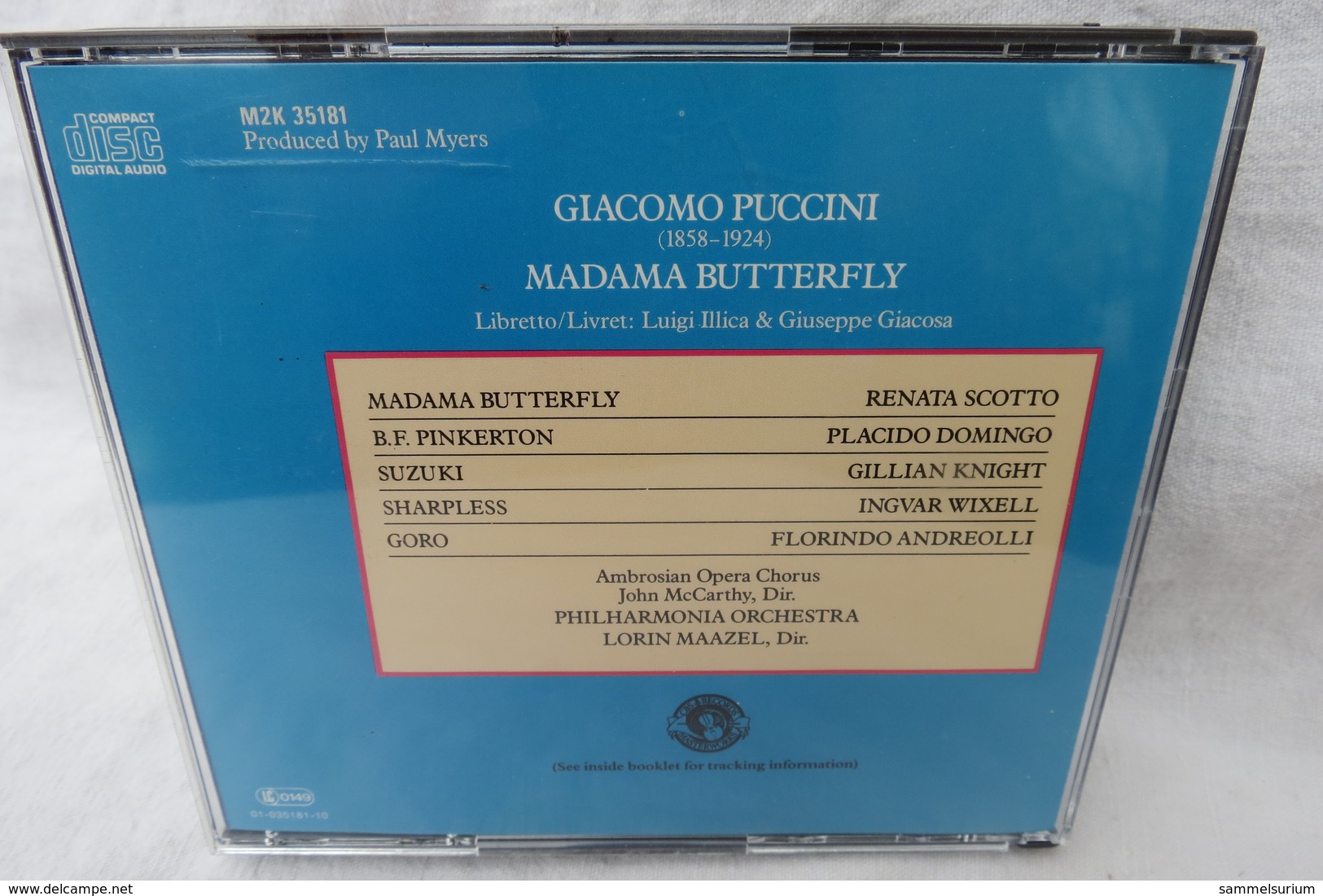 2 CDs "Puccini Madama Butterfly" Renata Scotto, Placido Domingo, Lorin Maazel - Opera / Operette