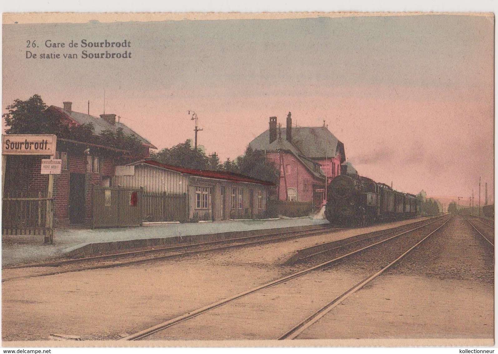 SOURBRODT - GARE-STATIE  Le Train En Gare - Waimes - Weismes