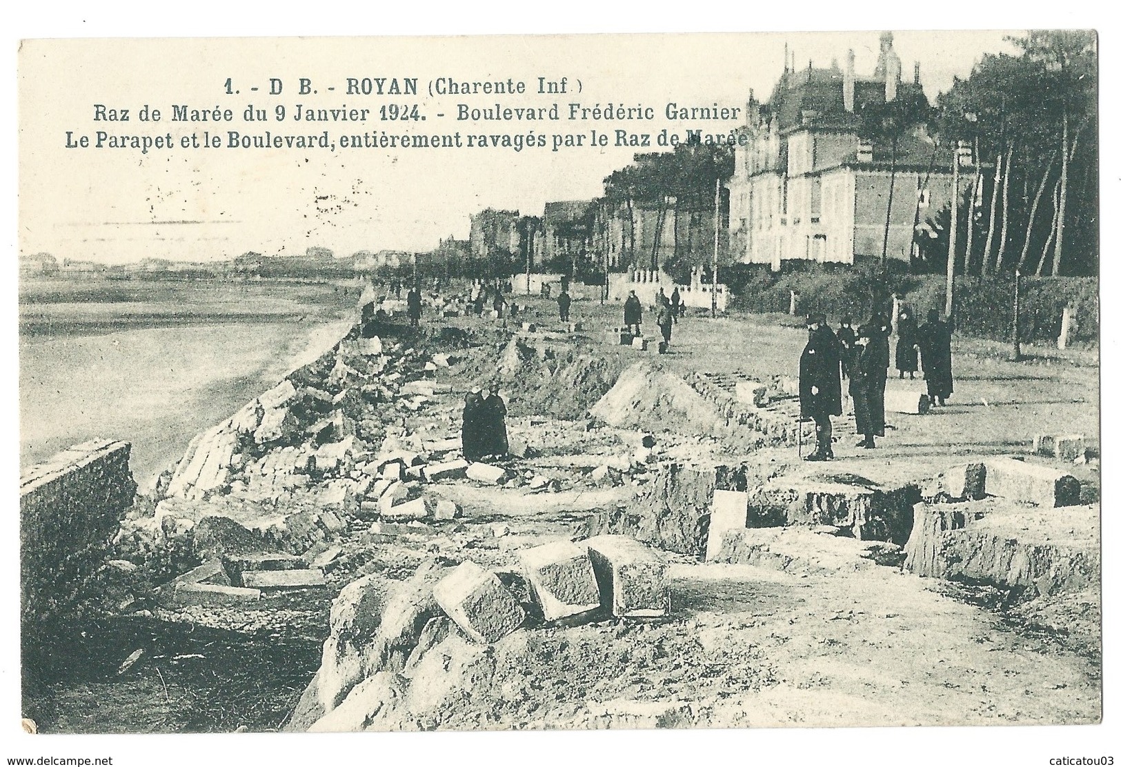 ROYAN (17, Charente Maitime) - Raz De Marée Janvier 1924 - Boulevard Frédéric Garnier - Royan