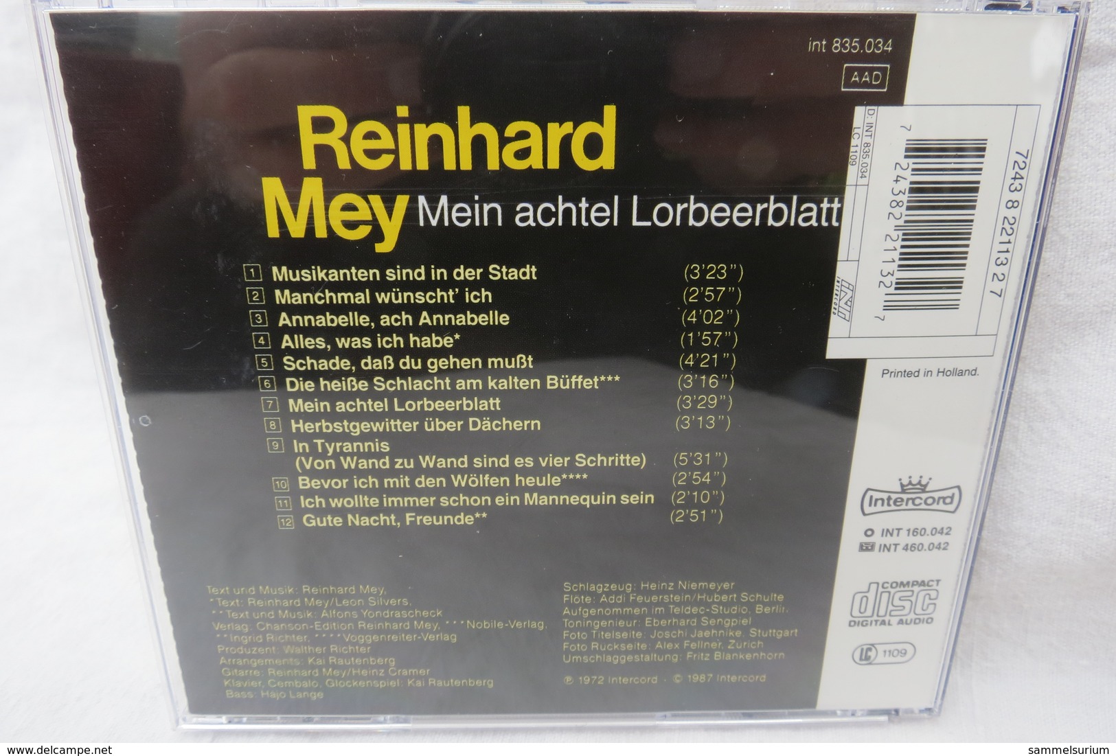 CD "Reinhard Mey" Mein Achtel Lorbeer-Blatt - Andere - Duitstalig