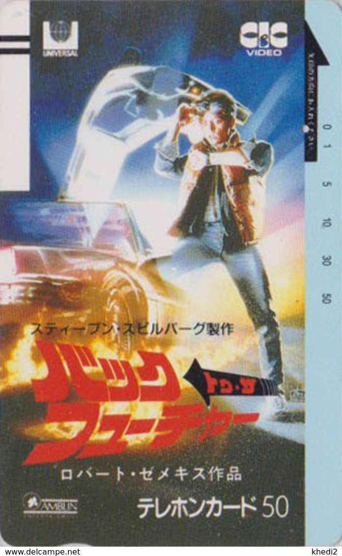 TC Ancienne Japon / 110-6856 - CINEMA - BACK TO THE FUTURE ** MICHAEL J. FOX  - MOVIE Japan Front Bar Phonecard - 11243 - Cinéma