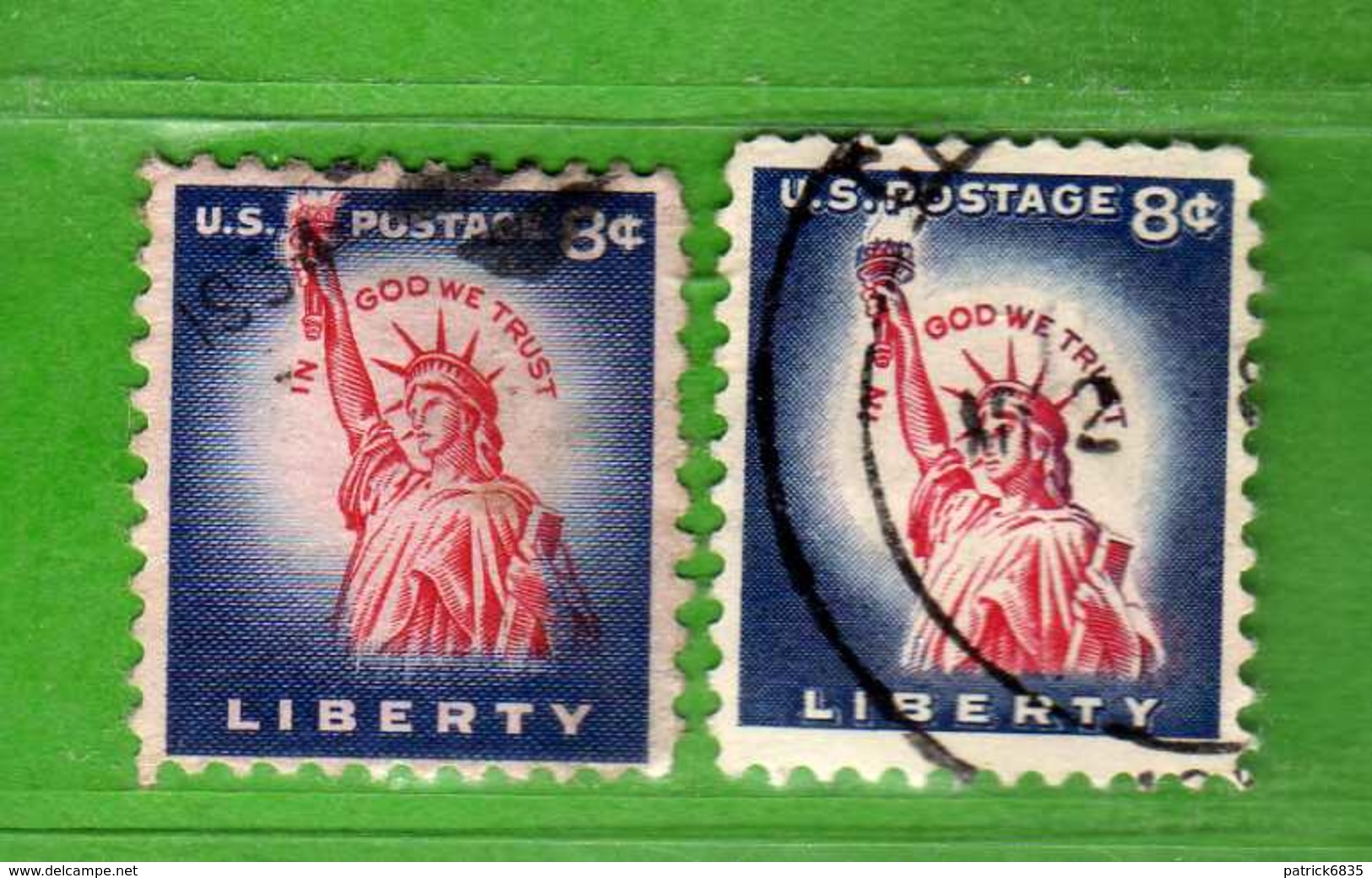 (Us2) USA °- 1954-1961 - Liberty 8 C. Unif. 829 + 830.   USED.  Vedi Descrizione - Gebruikt